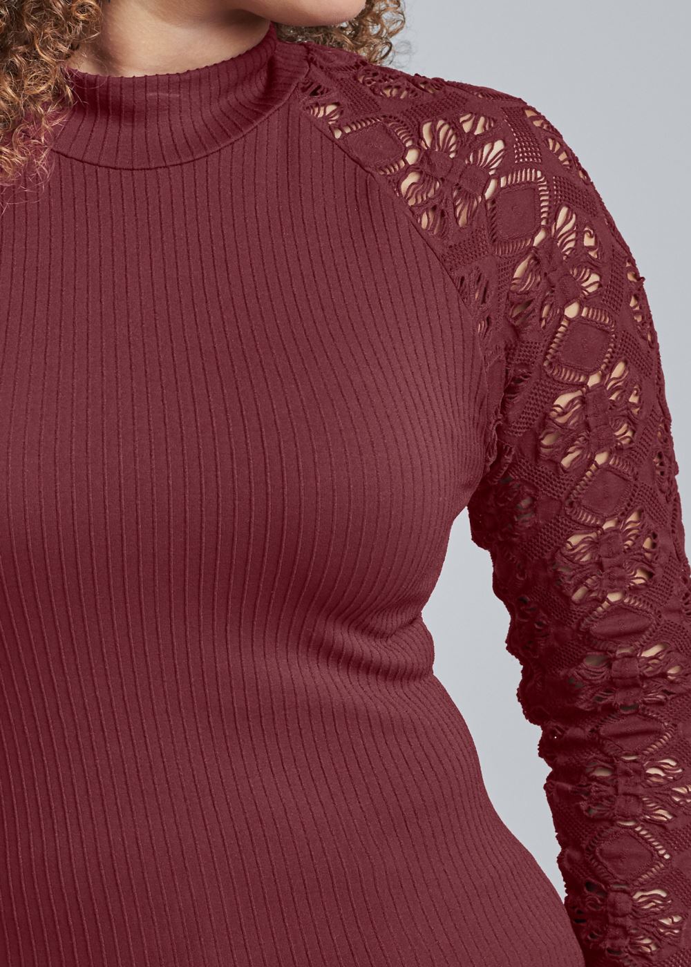 Venus Plus Size Seamless Mock-Neck Top