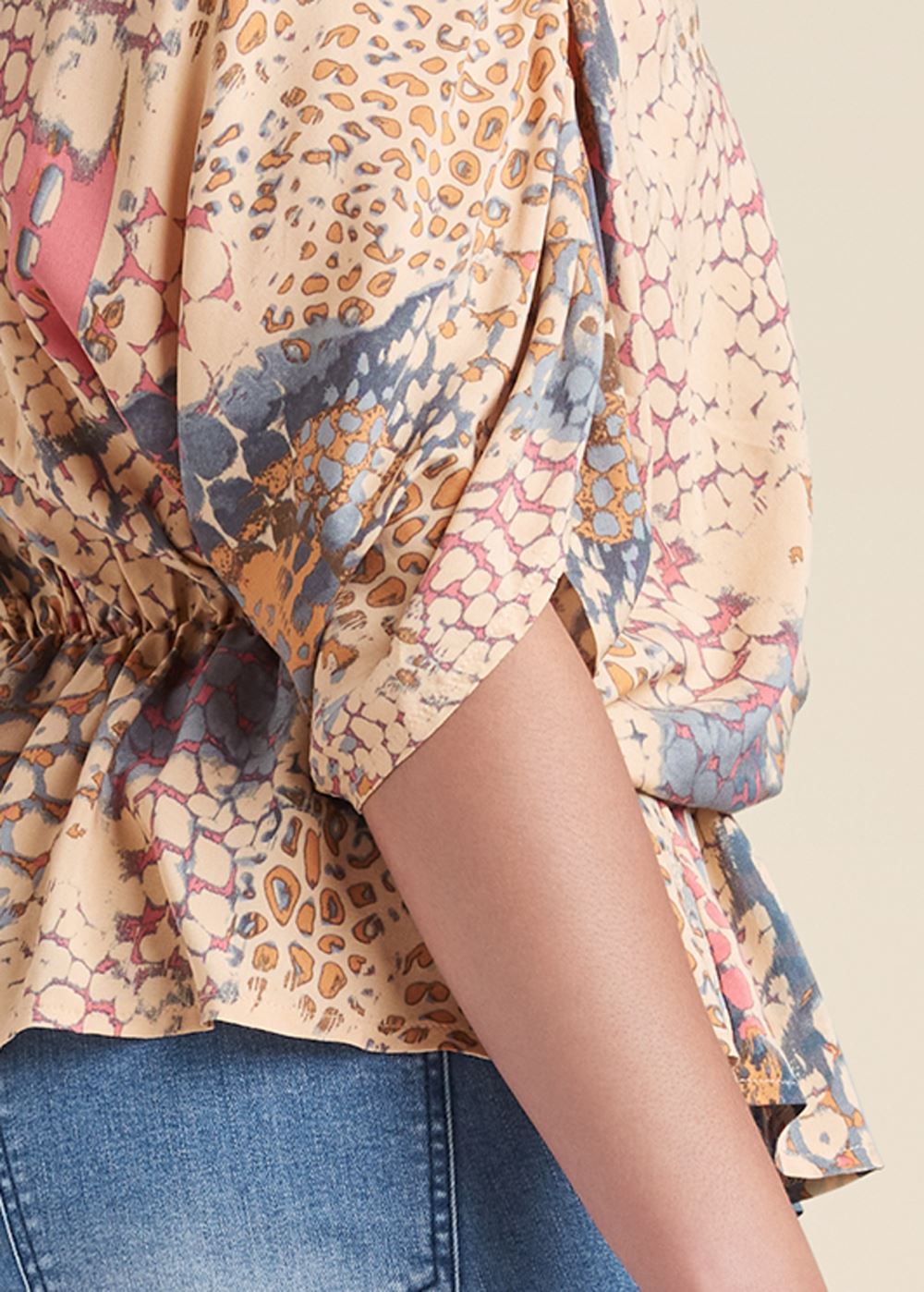 Venus Plus Size Abstract Mirage Printed Top