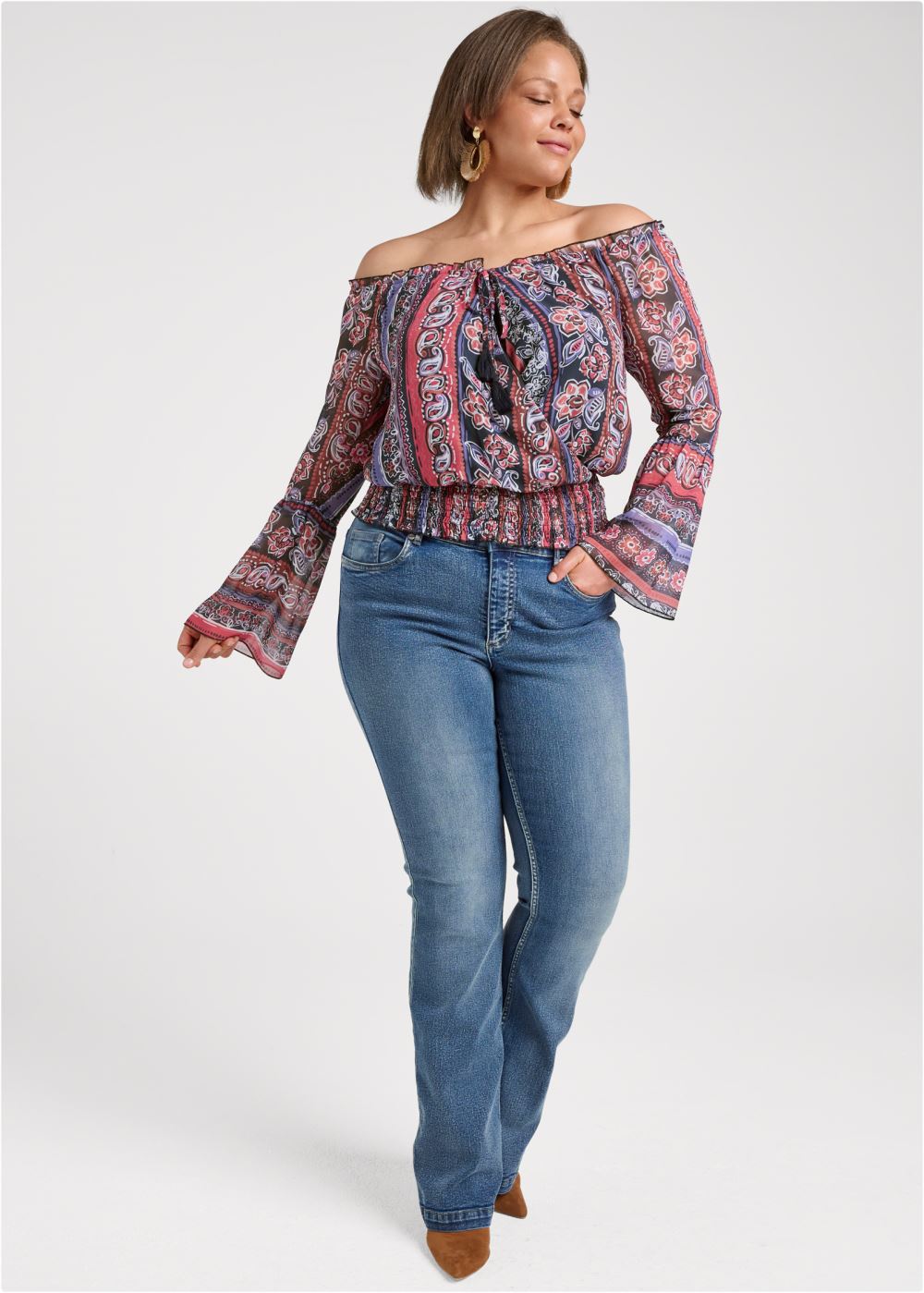 Venus Plus Size Après-Ski Stripe Top
