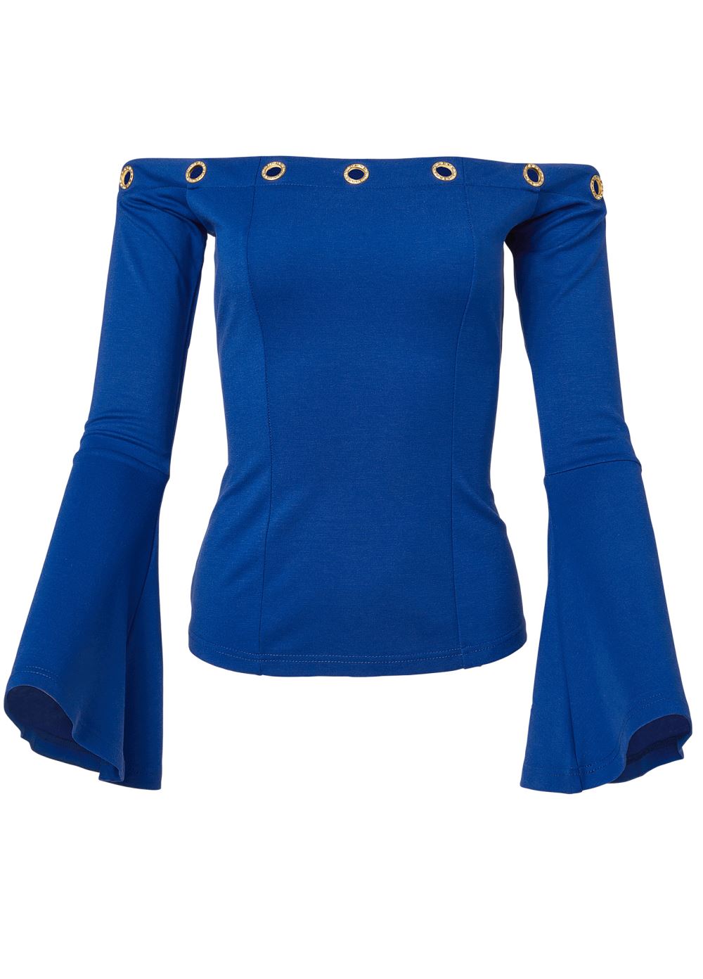 Venus Plus Size Off-The-Shoulder Grommet Top