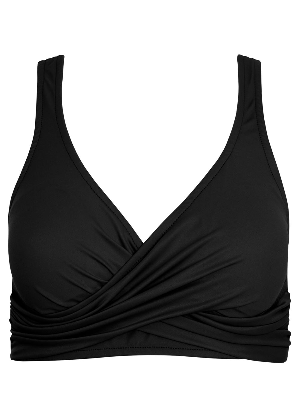Venus Plus Size Lovely Lift Wrap Bikini Top Bikini - Black Beauty