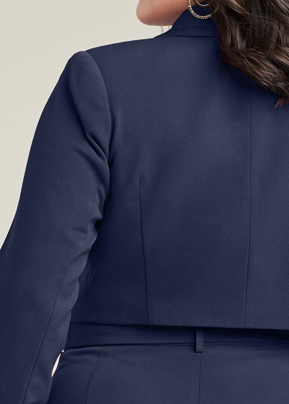 Venus Plus Size Belted Suiting Set in Navy