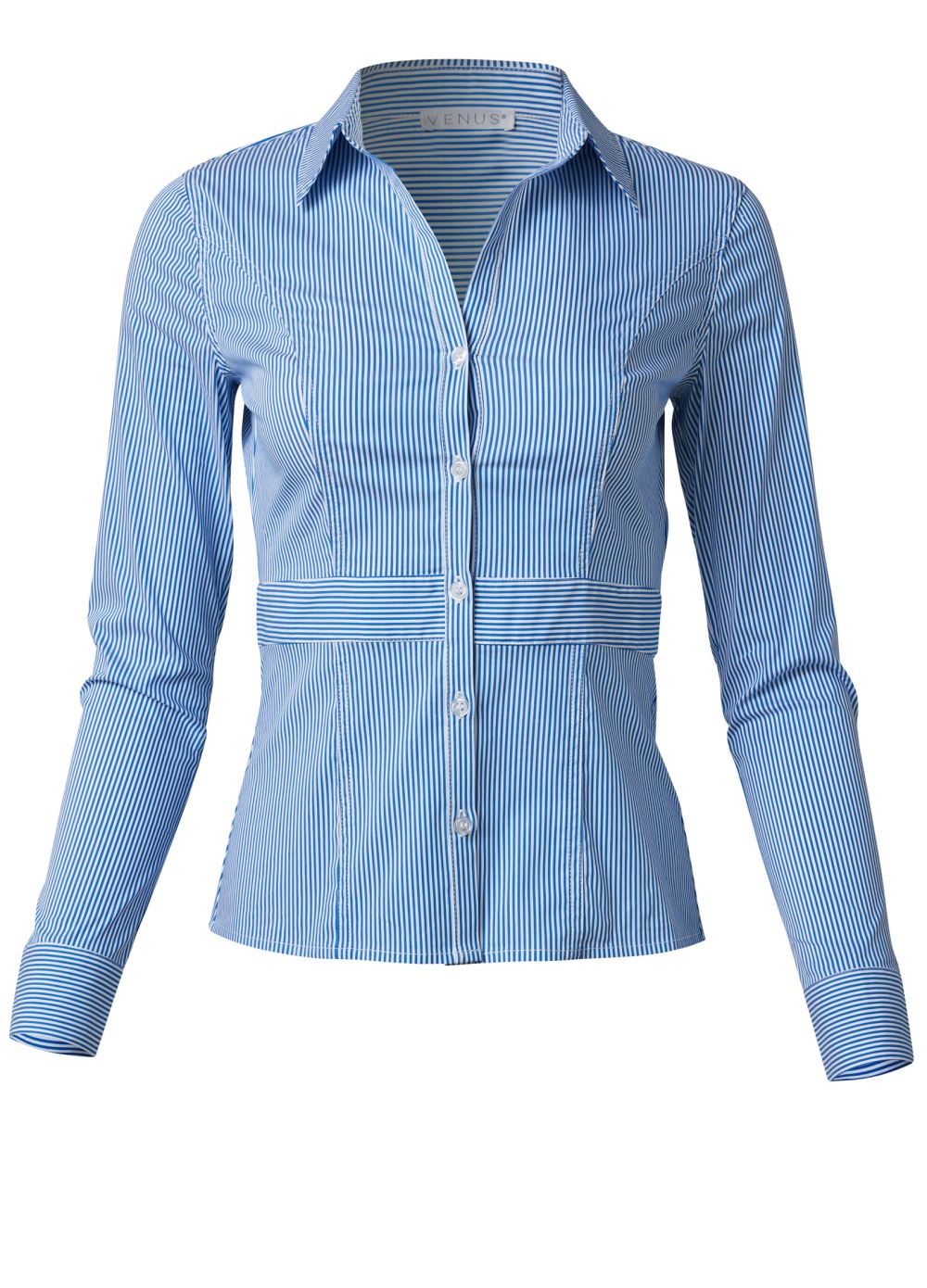 Venus Plus Size Lace-Up Back Blouse