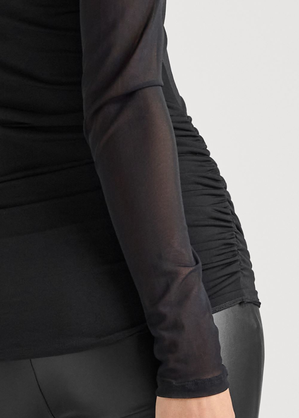 Venus Plus Size Mesh Cutout Top