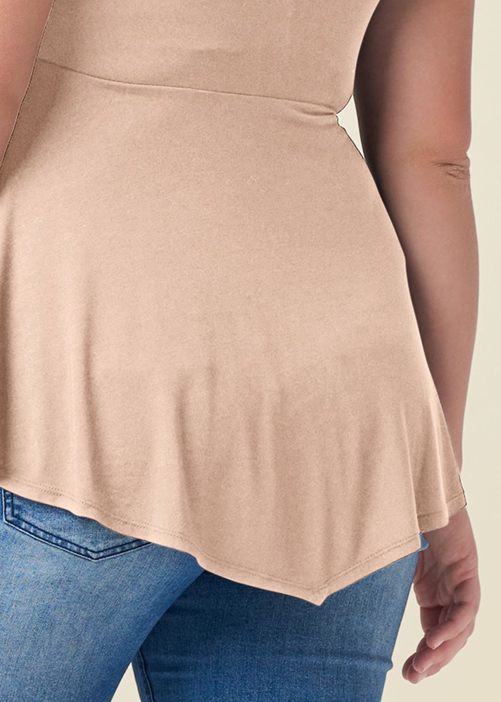 Venus Plus Size Henley Babydoll Top