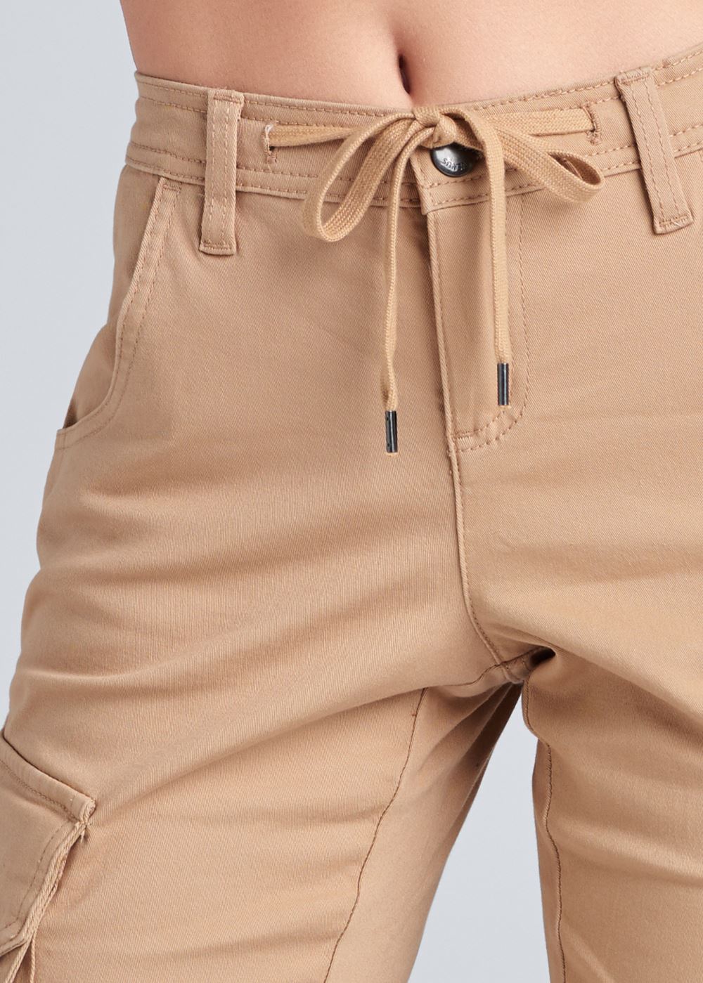 Venus Plus Size Cargo Pants in Tan