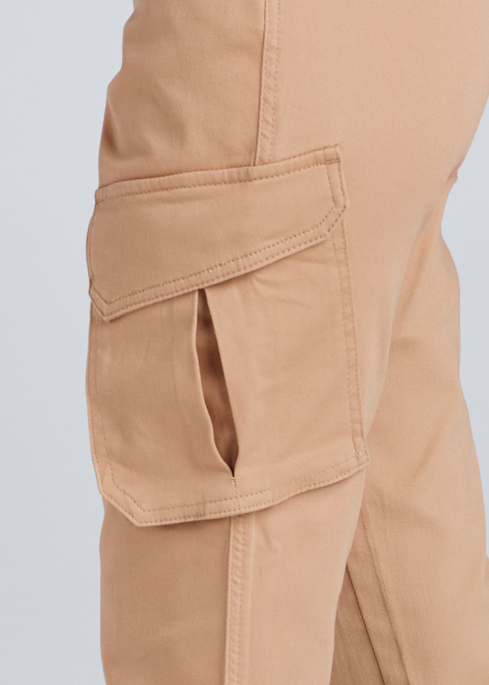 Venus Plus Size Cargo Pants in Tan