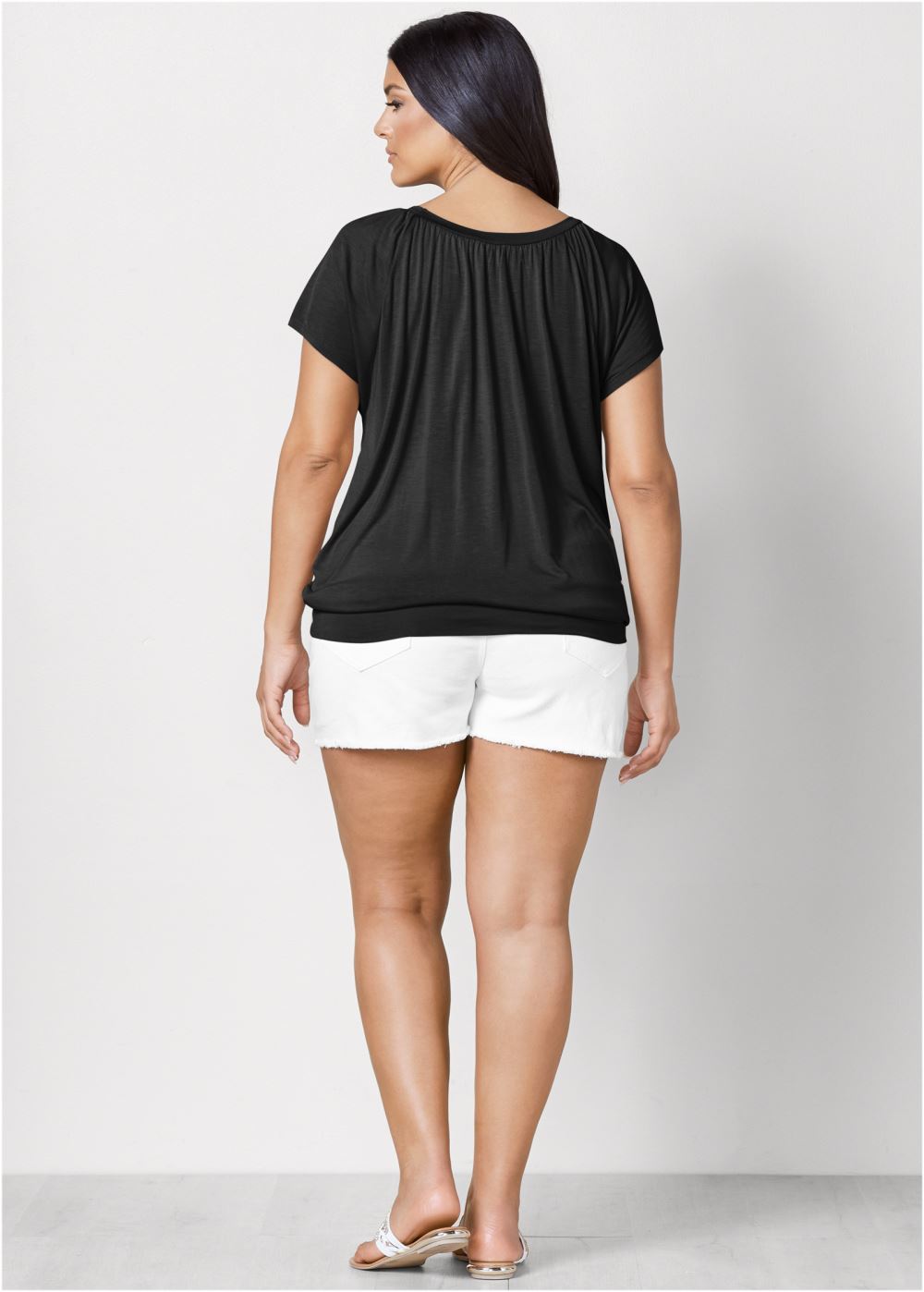 Venus Plus Size Relaxed V-Neck Top