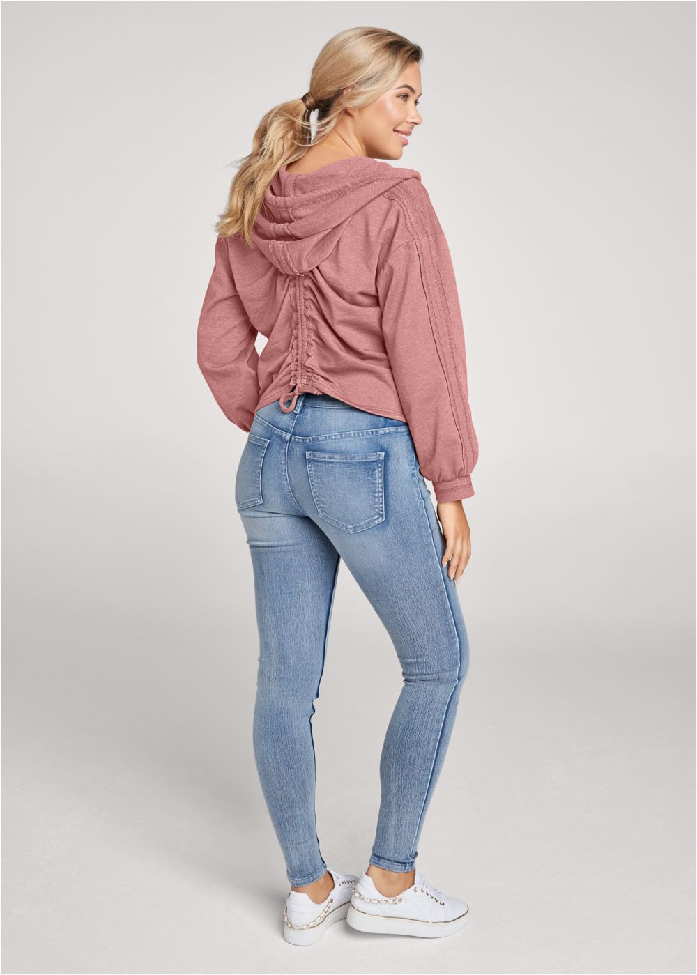 Venus Plus Size Drawstring Detail Hoodie