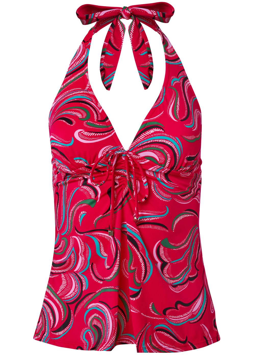 Venus Plus Size Julie Halter Tankini Top Bikini - Vivid Florals