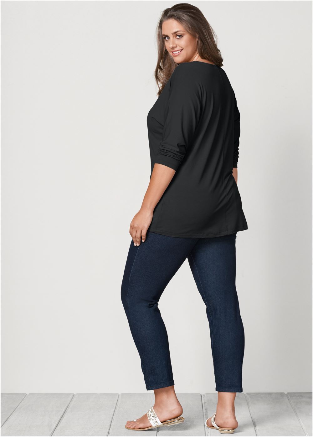 Venus Plus Size Zip Detail Top