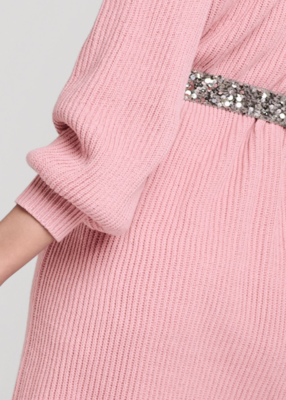 Venus Plus Size Sweater Duster in Pink