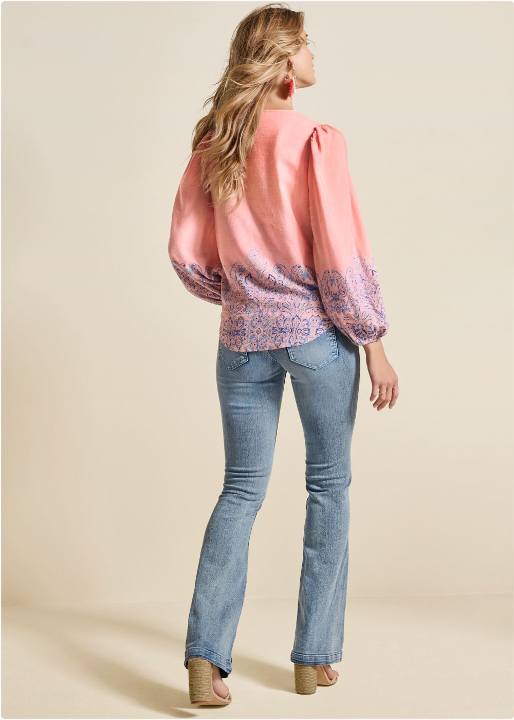 Venus Plus Size Ombre Linen Top