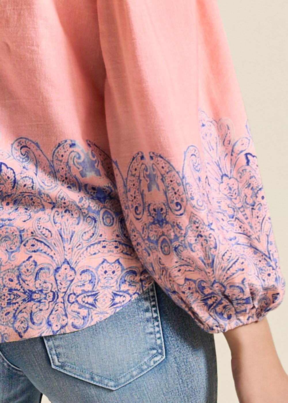 Venus Plus Size Ombre Linen Top