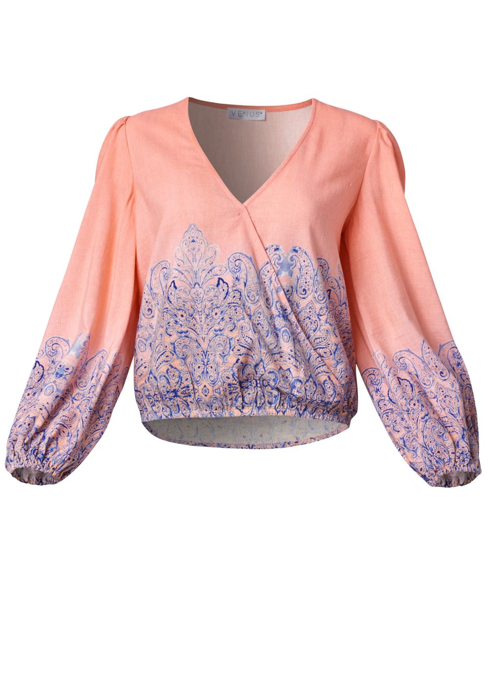 Venus Plus Size Ombre Linen Top