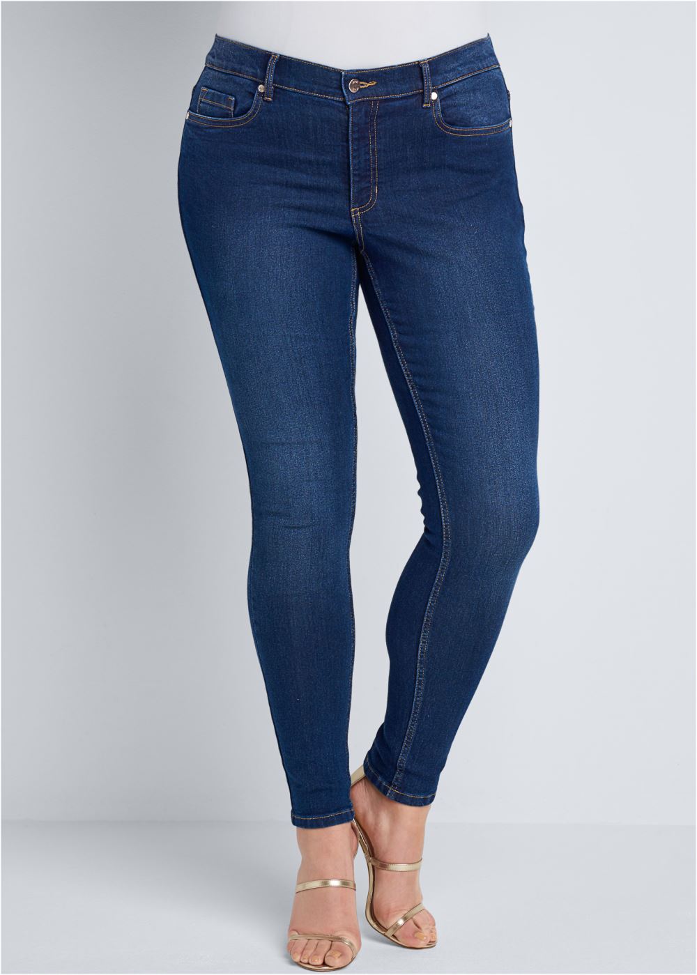 Venus Plus Size Slim Jeans in Dark Wash