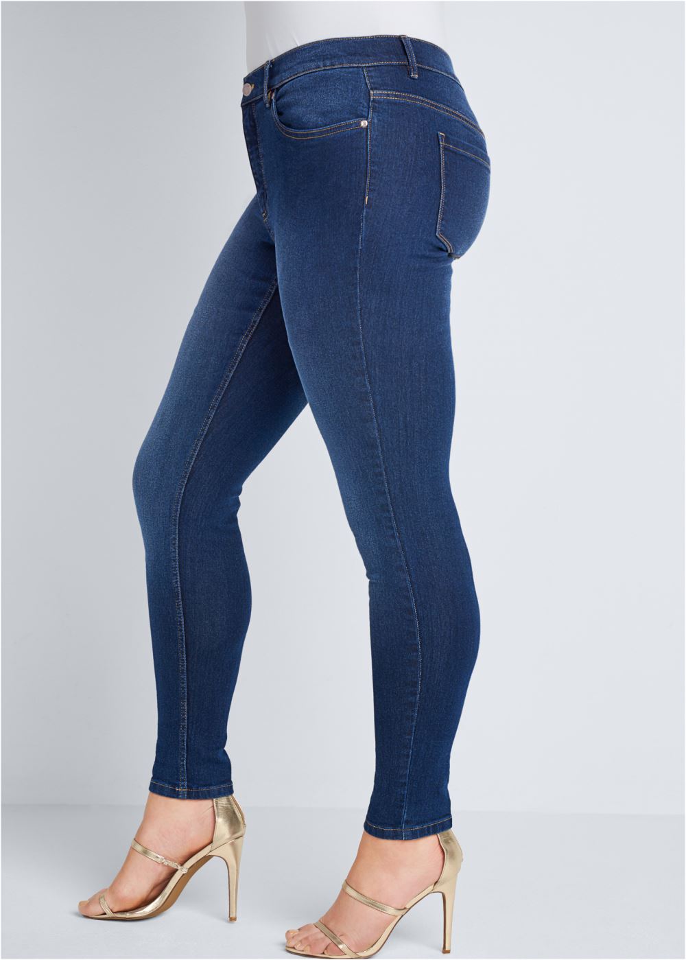 Venus Plus Size Slim Jeans in Dark Wash