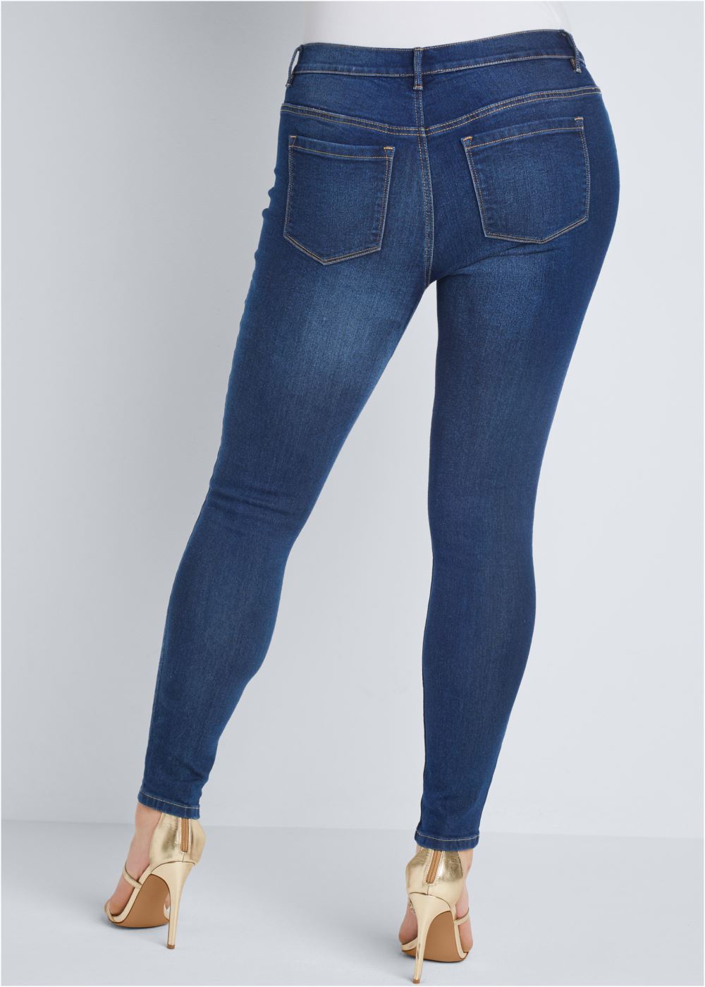Venus Plus Size Slim Jeans in Dark Wash
