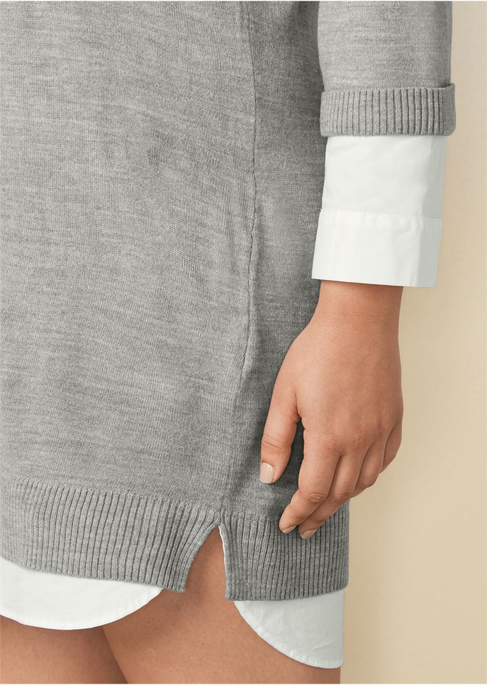 Venus Plus Size Layered Sweater Dress