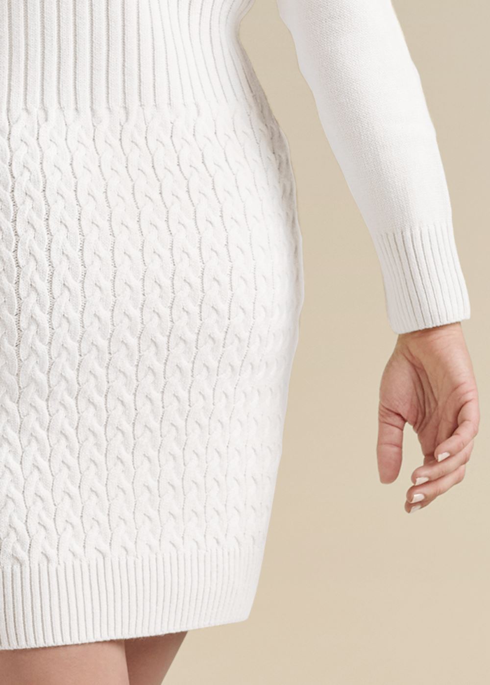 Venus Plus Size Cable Knit Sweater Dress
