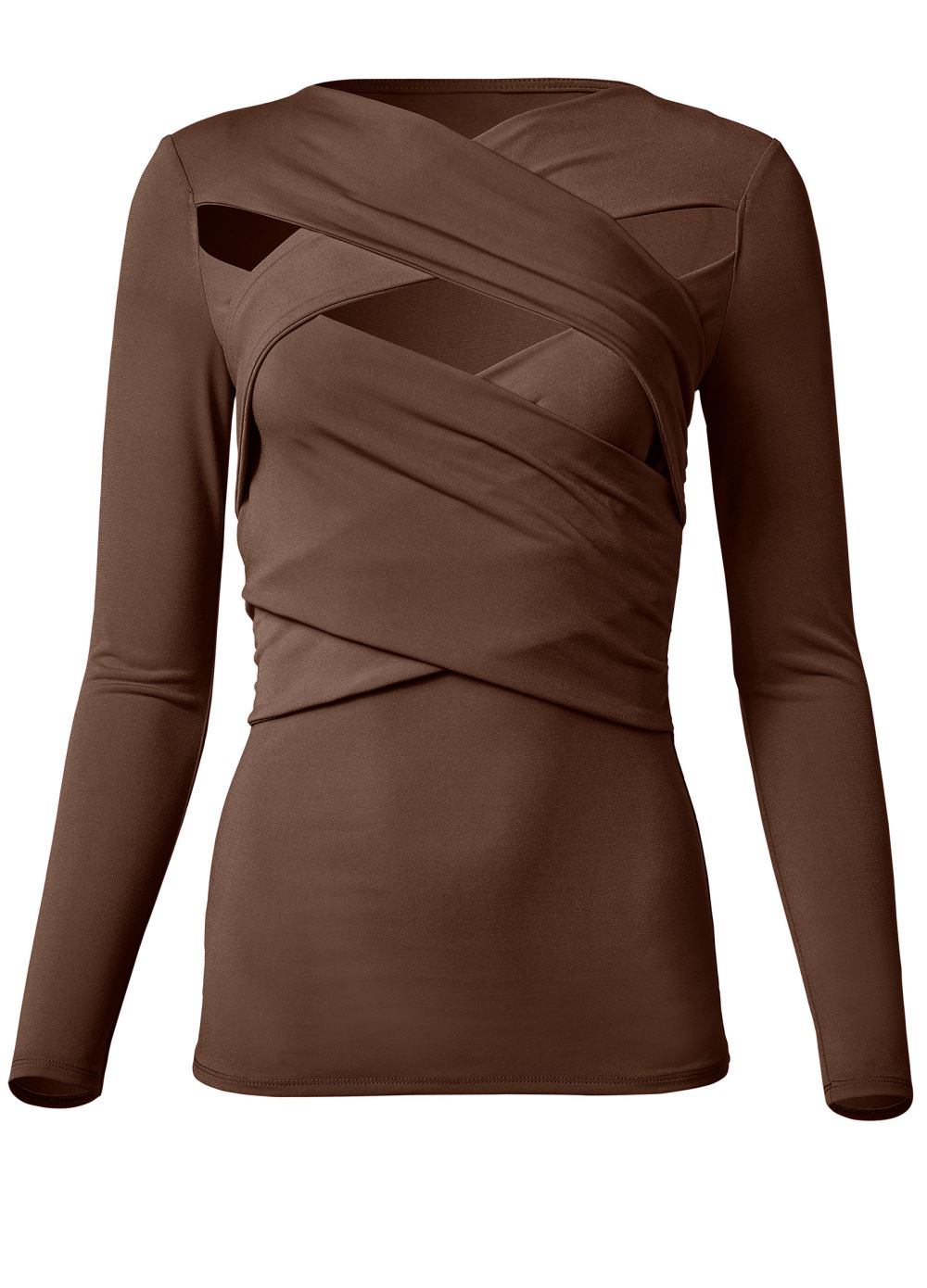 Venus Plus Size Strappy Cutout Neckline Top