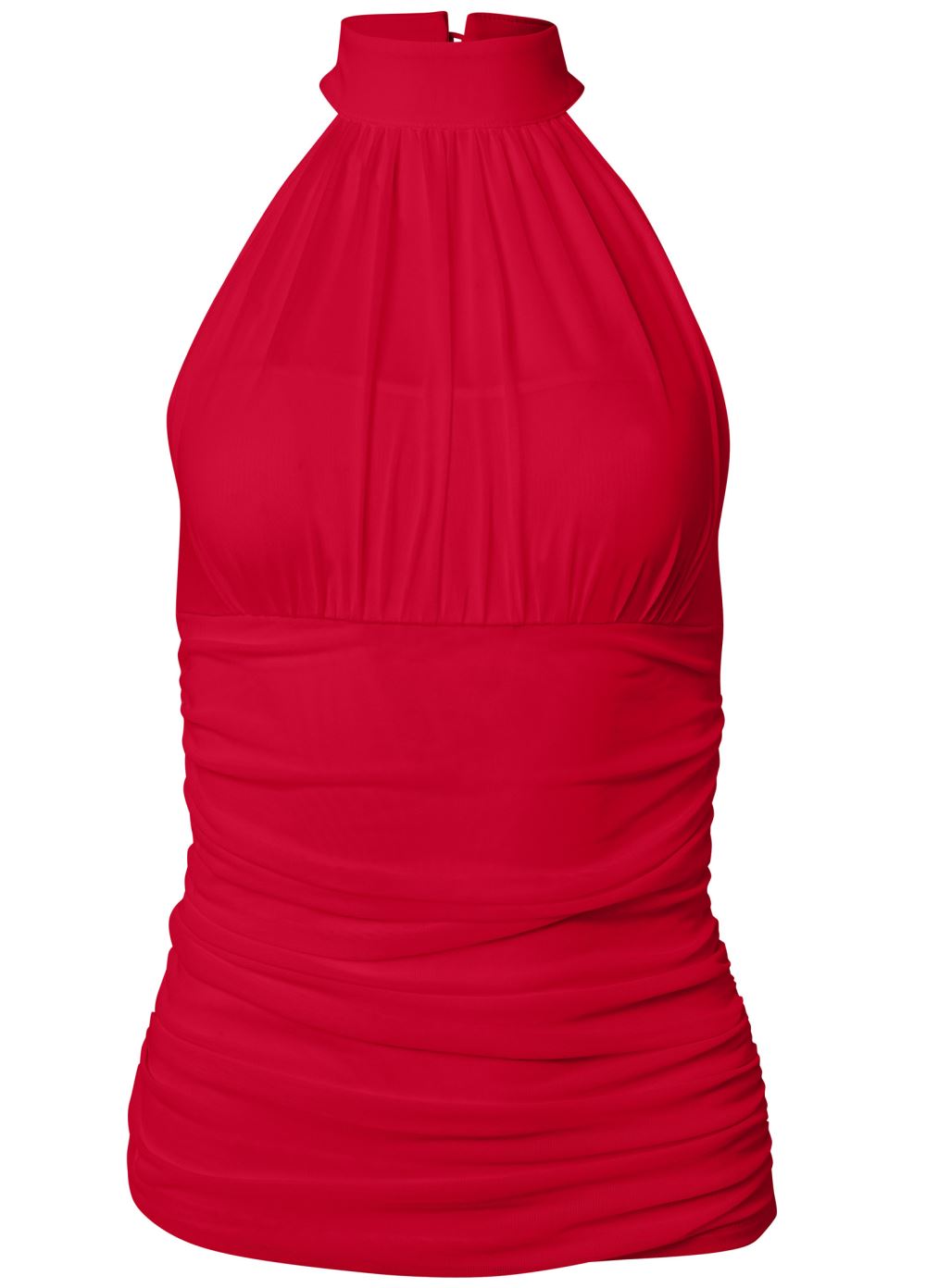 Venus Plus Size Mesh Mock-Neck Top