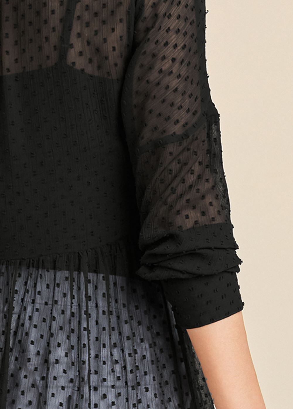 Venus Plus Size Swiss Dot Maxi Top
