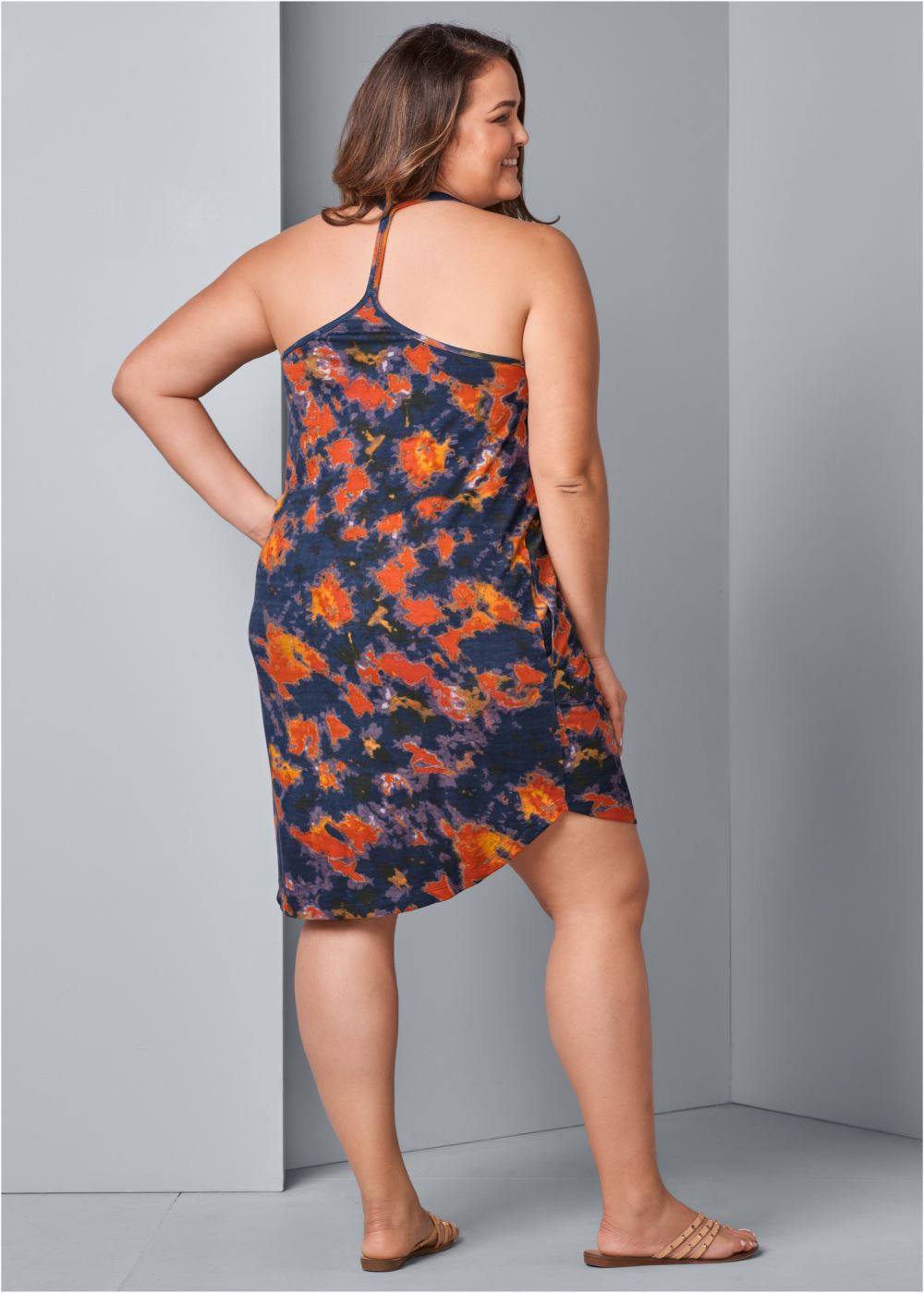 Venus Plus Size Tie-Dye Tank Dress