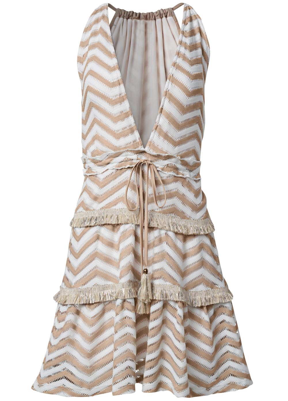 Venus Plus Size Plunging Tiered Dress