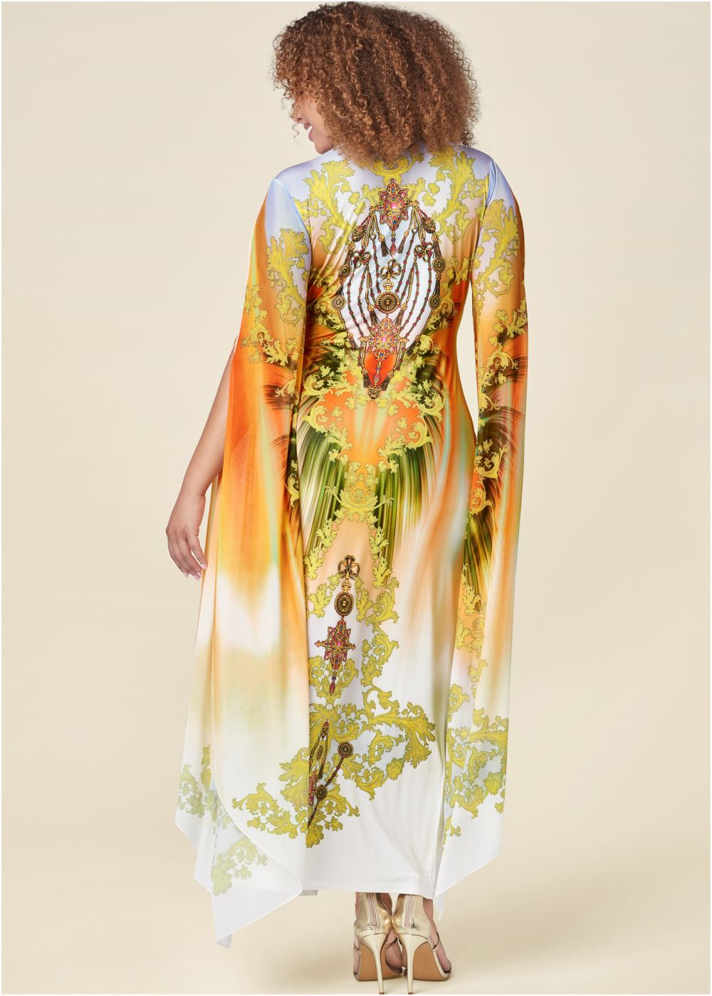 Venus Plus Size Exaggerated Sleeve Dress