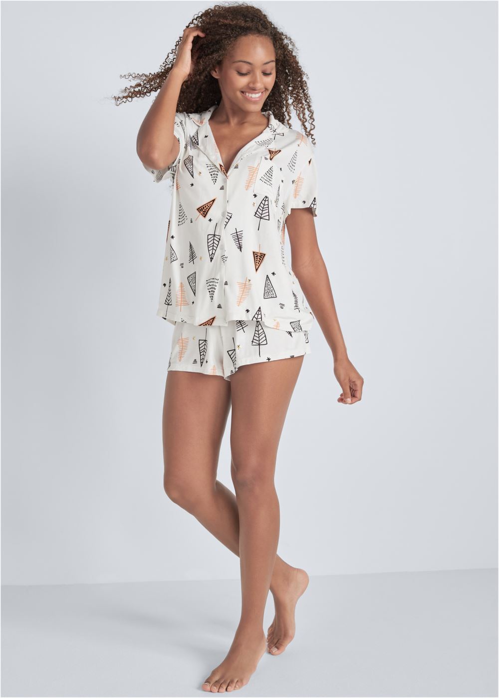 Venus Ivory Multi Short Sleeve Pajama Set