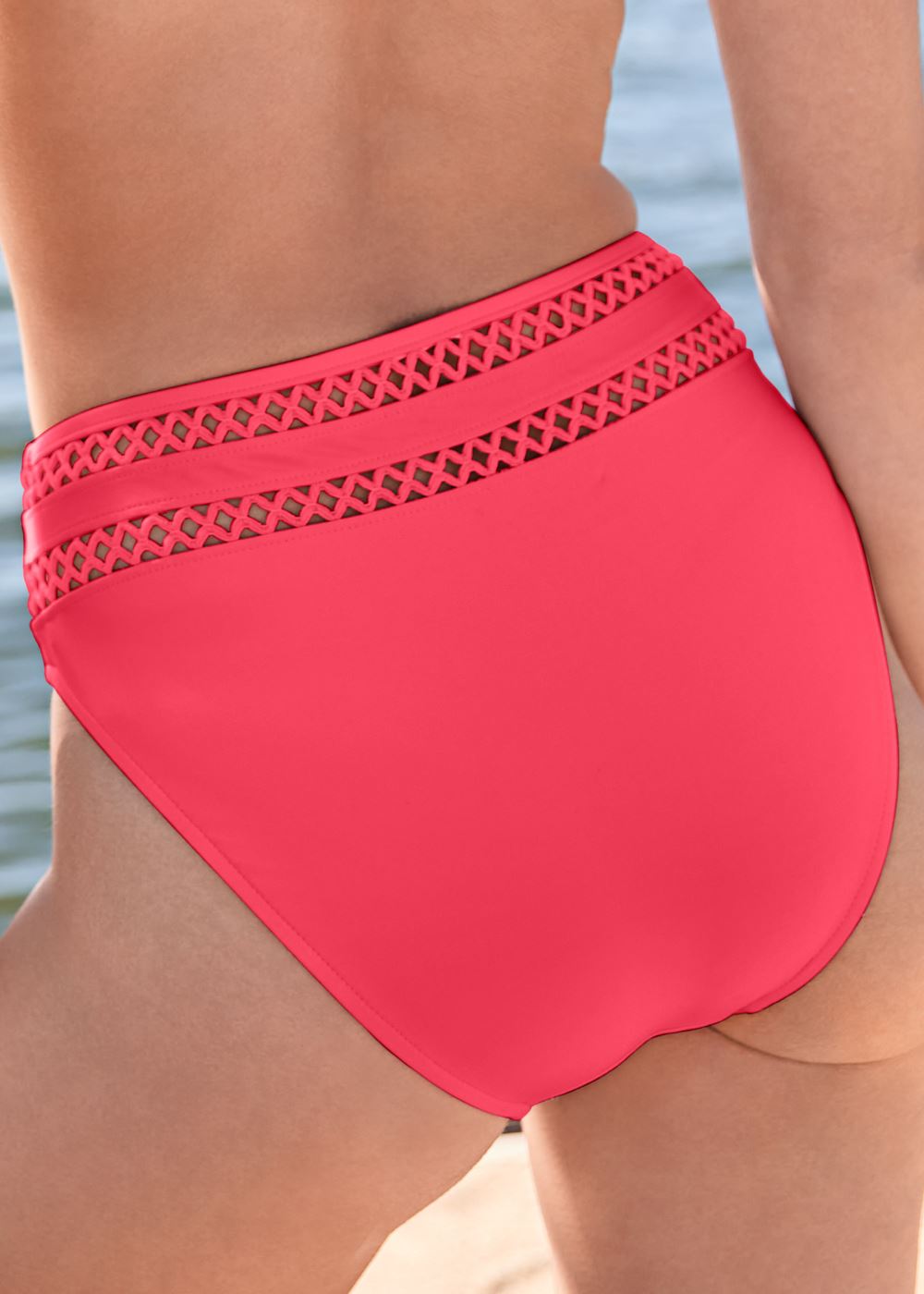 Venus Lattice Trim Mid-Rise Bottom Bikini