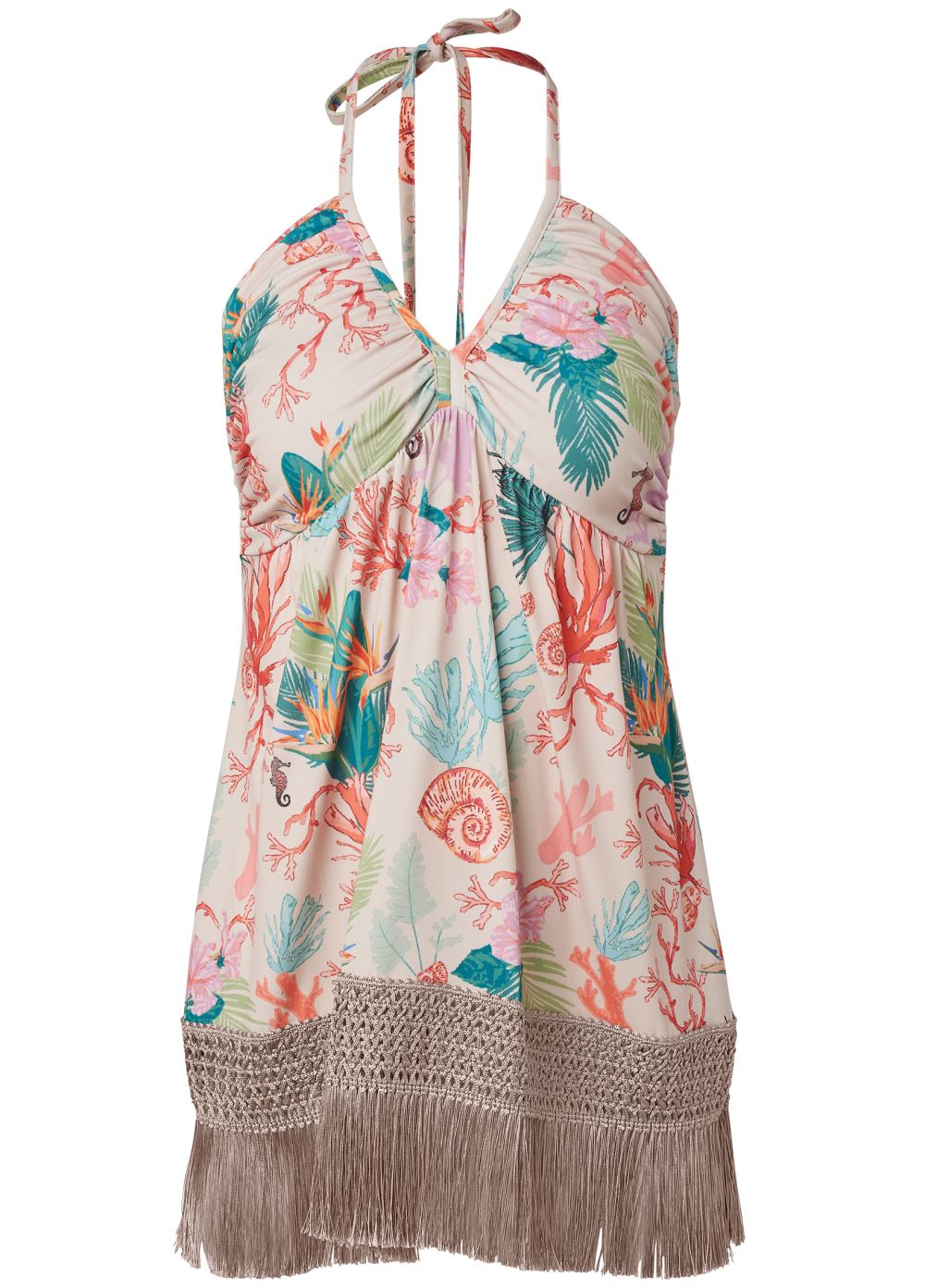 Venus Plus Size Under-The-Sea Print Halter Top