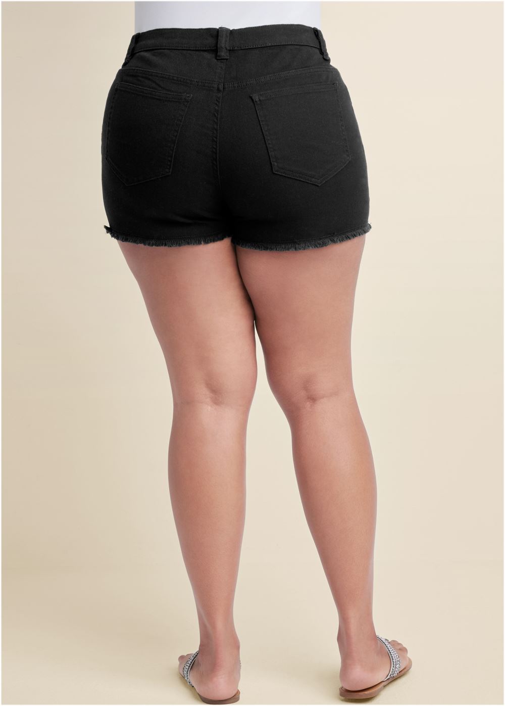 Venus Black CUTOFF JEAN SHORTS