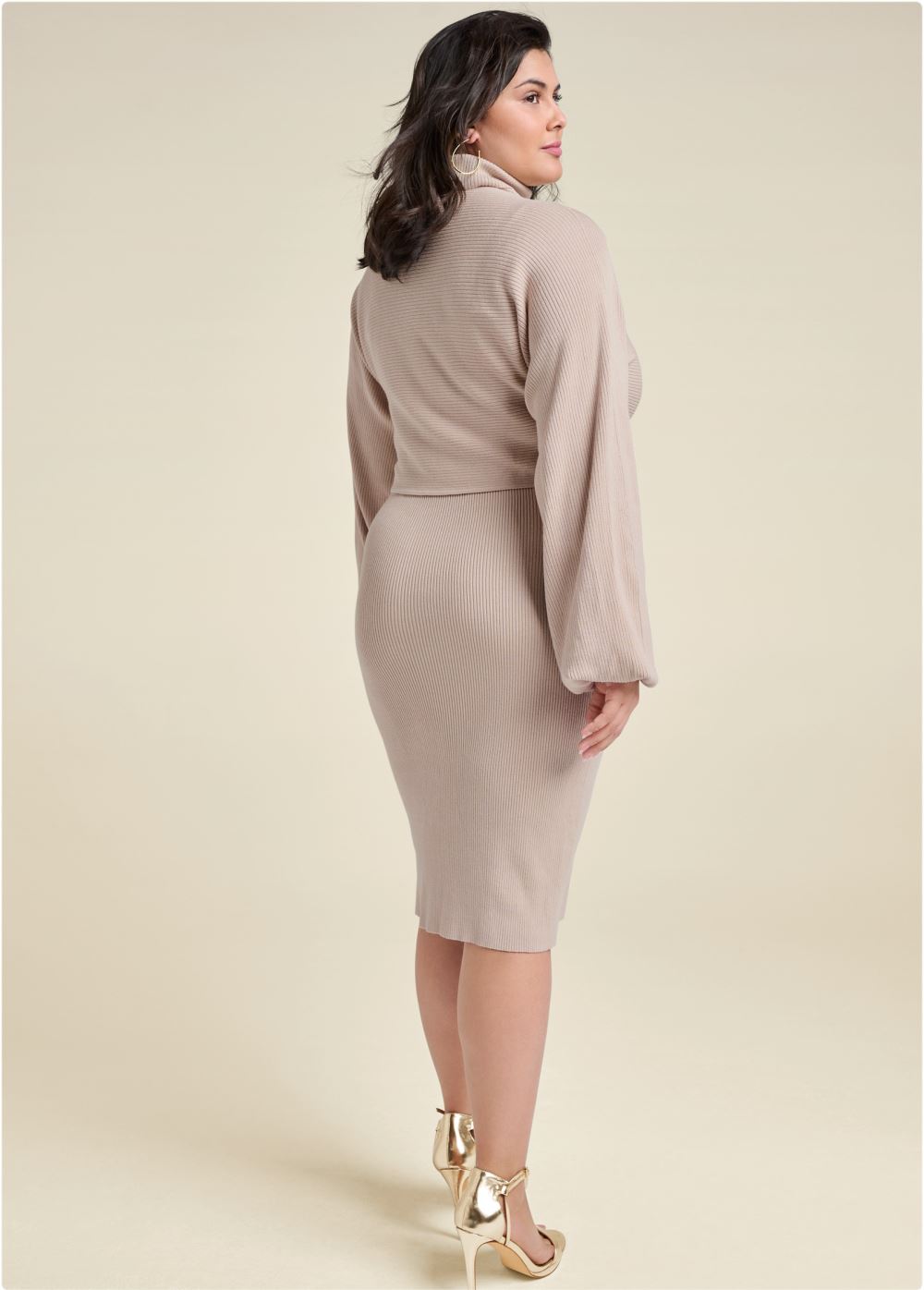 Venus Plus Size Shrug Detail Sweater Dress