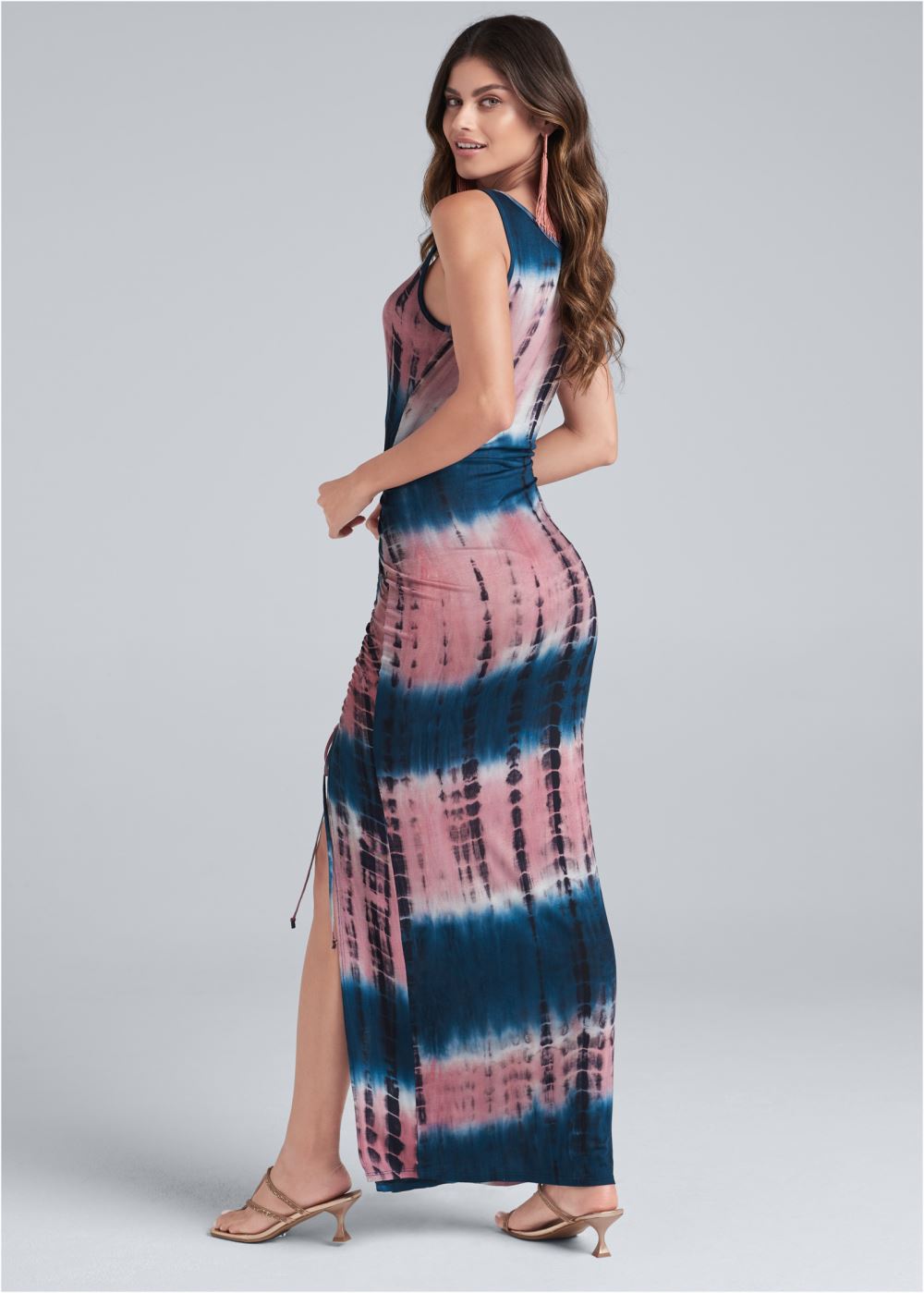 Venus Plus Size Tie-Dye Maxi Dress