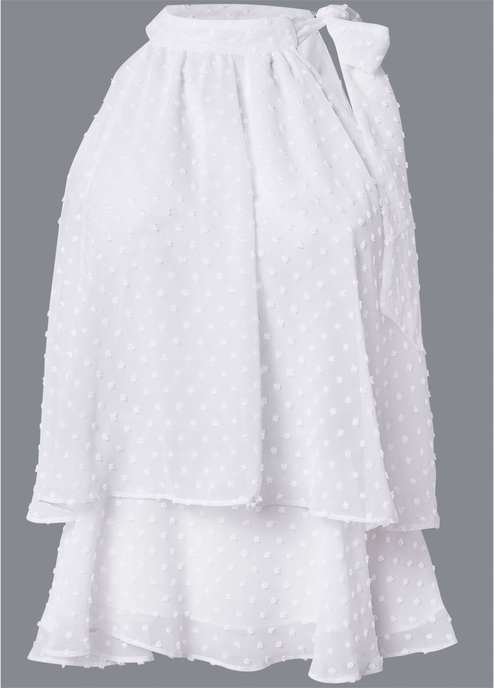 Venus Plus Size Swiss Dot Mock-Neck Top