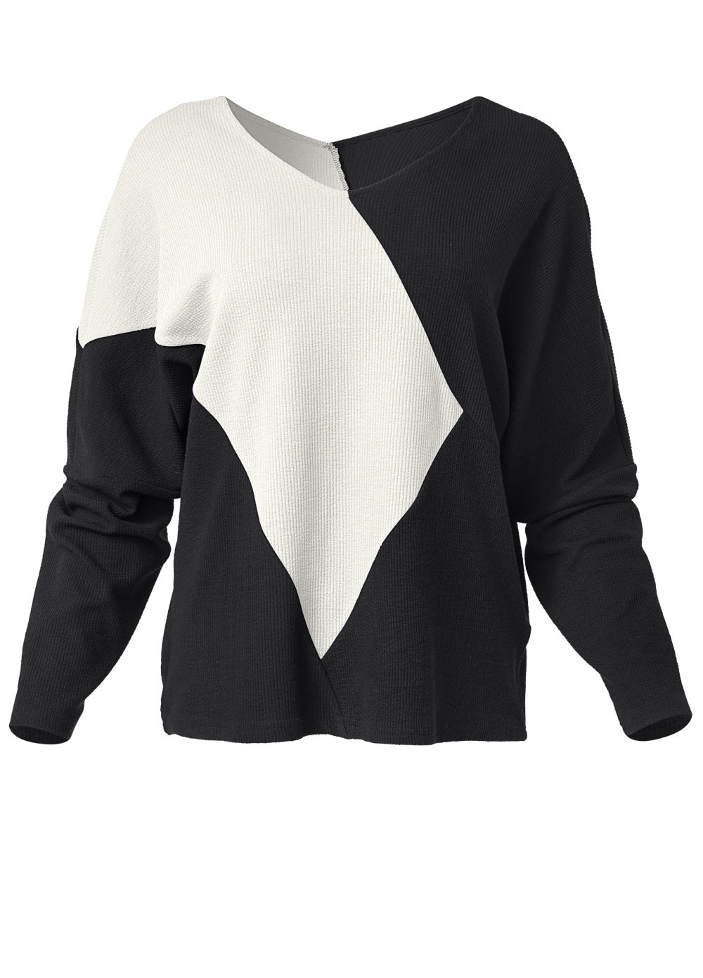 Venus Plus Size Color Block Oversized Top