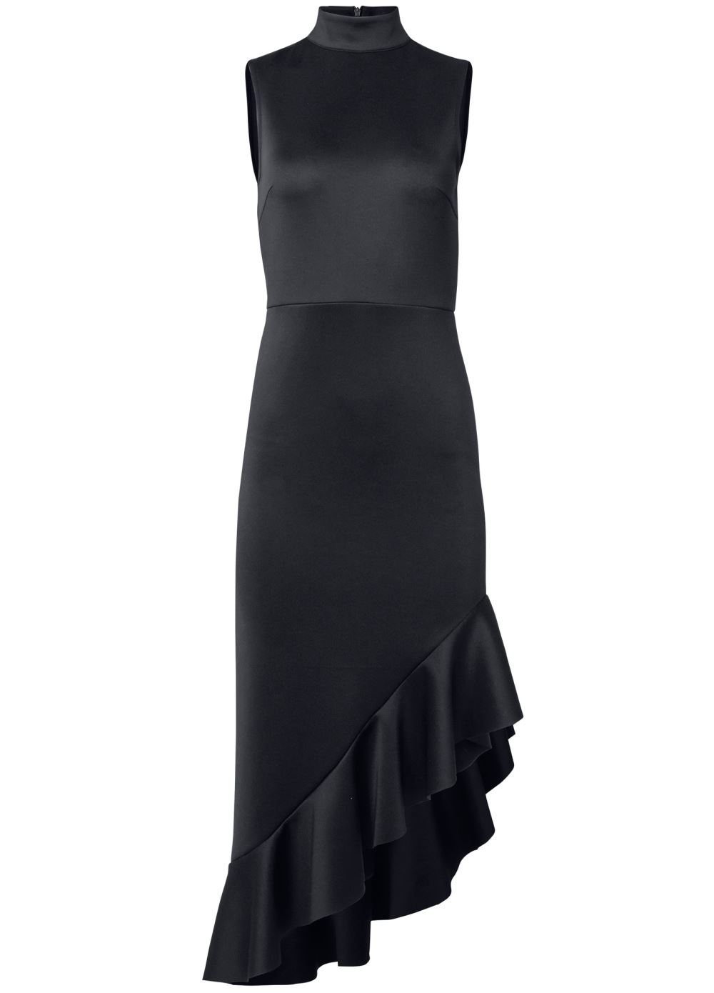 Venus Plus Size Asymmetrical Ruffle Dress