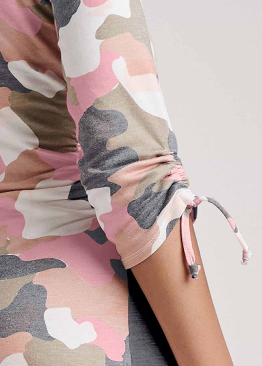 Venus Plus Size Camo Color Block Dress in Brown Multi