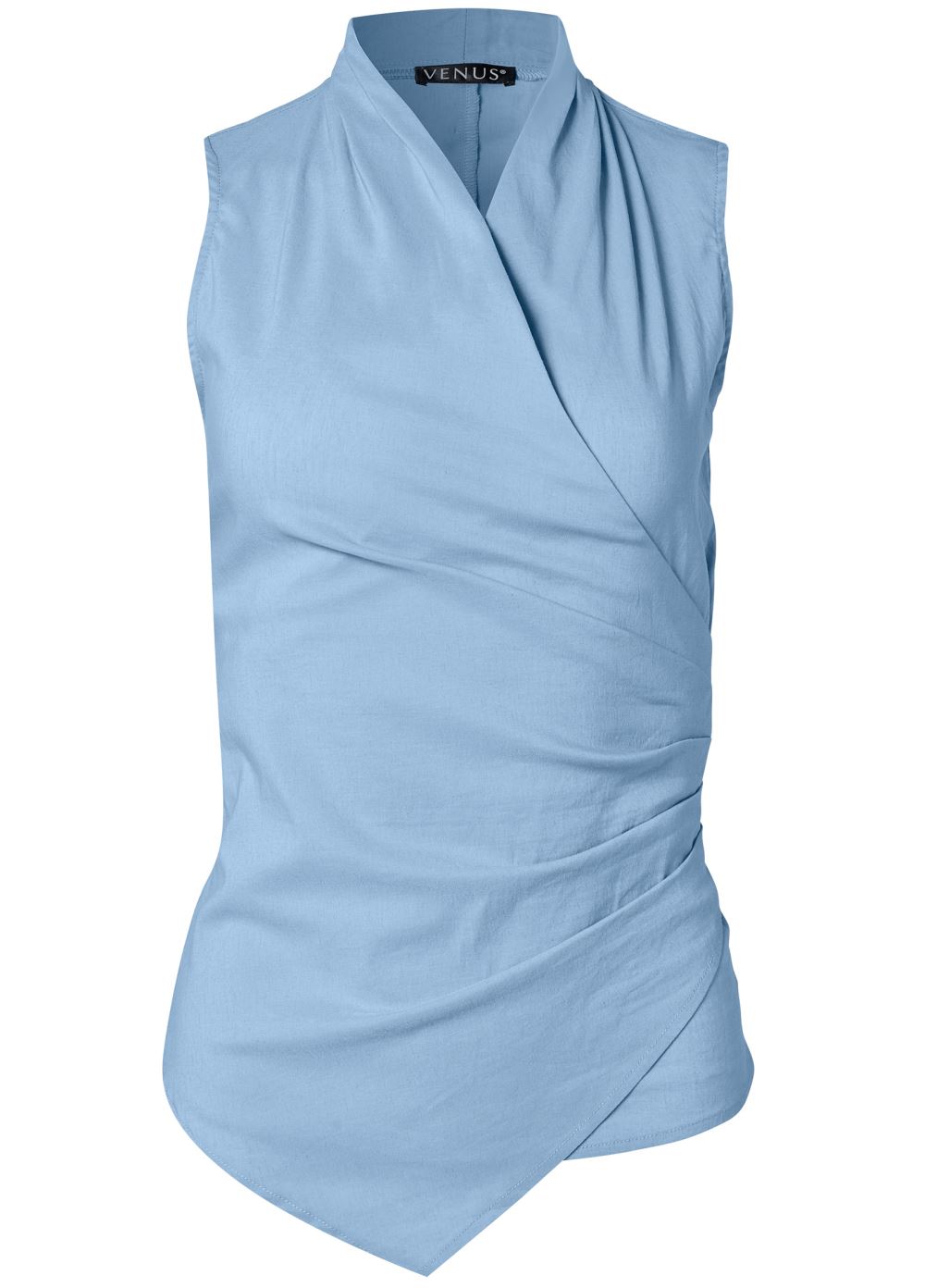Venus Plus Size Surplice Detailed Top