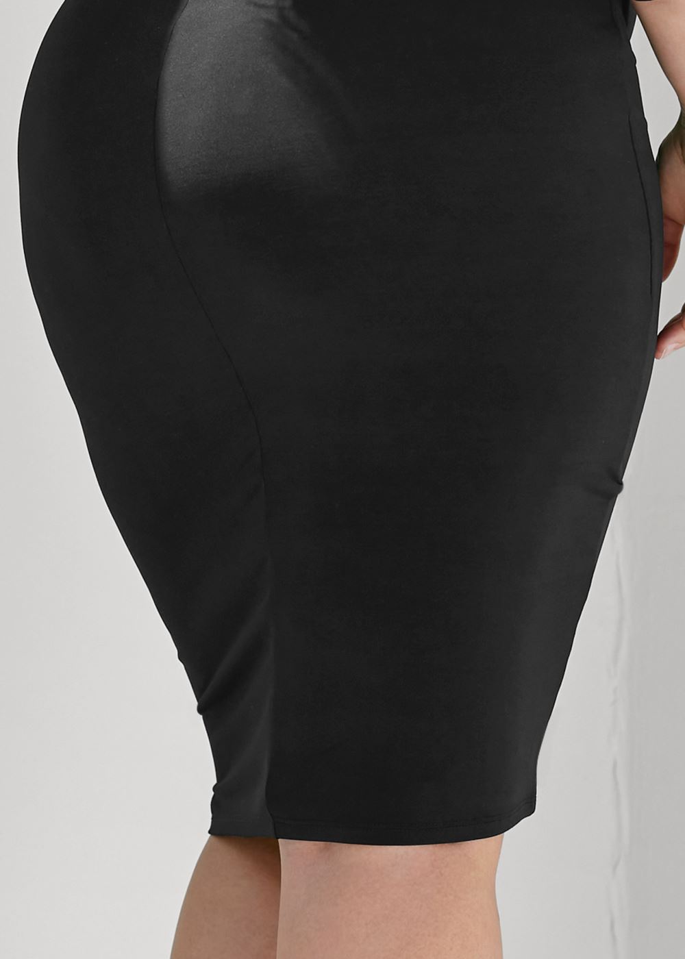 Venus Plus Size Cross Front Bodycon Dress