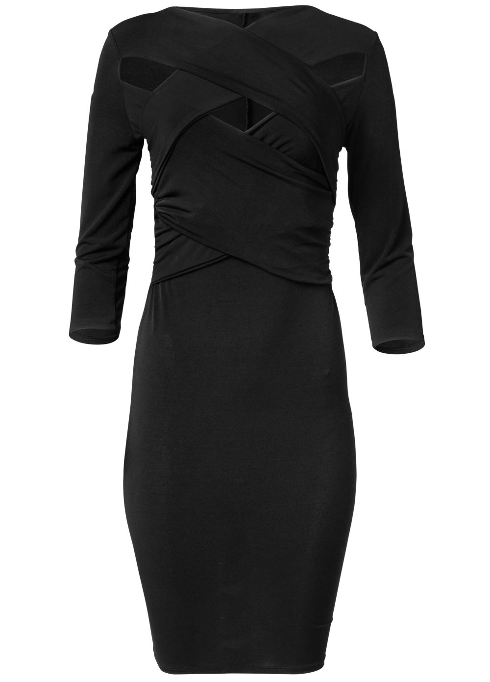 Venus Plus Size Cross Front Bodycon Dress