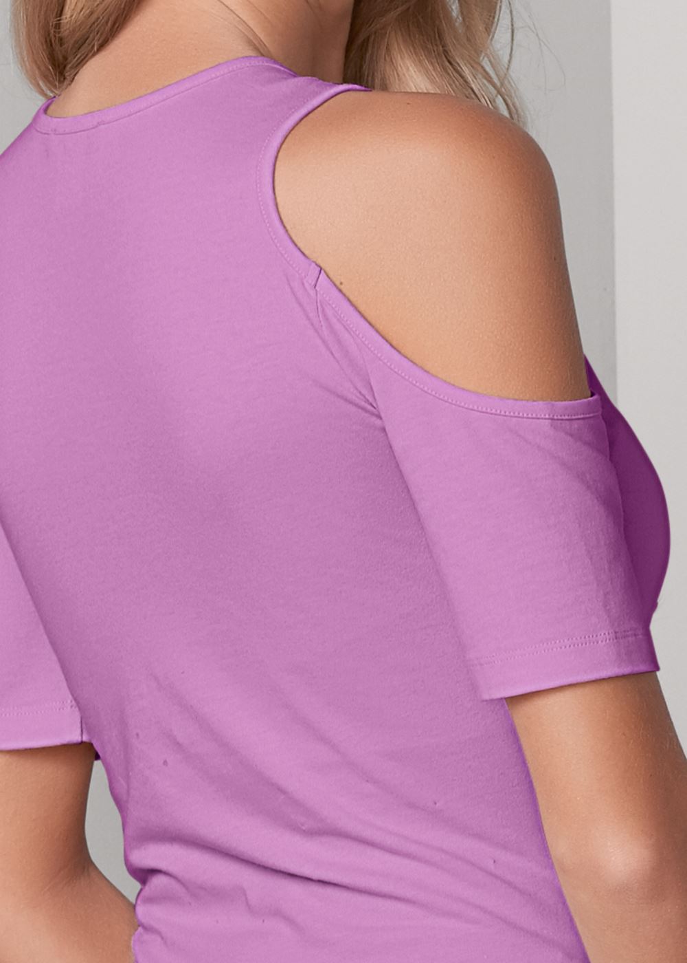 Venus Plus Size Long And Lean Cold-Shoulder Top