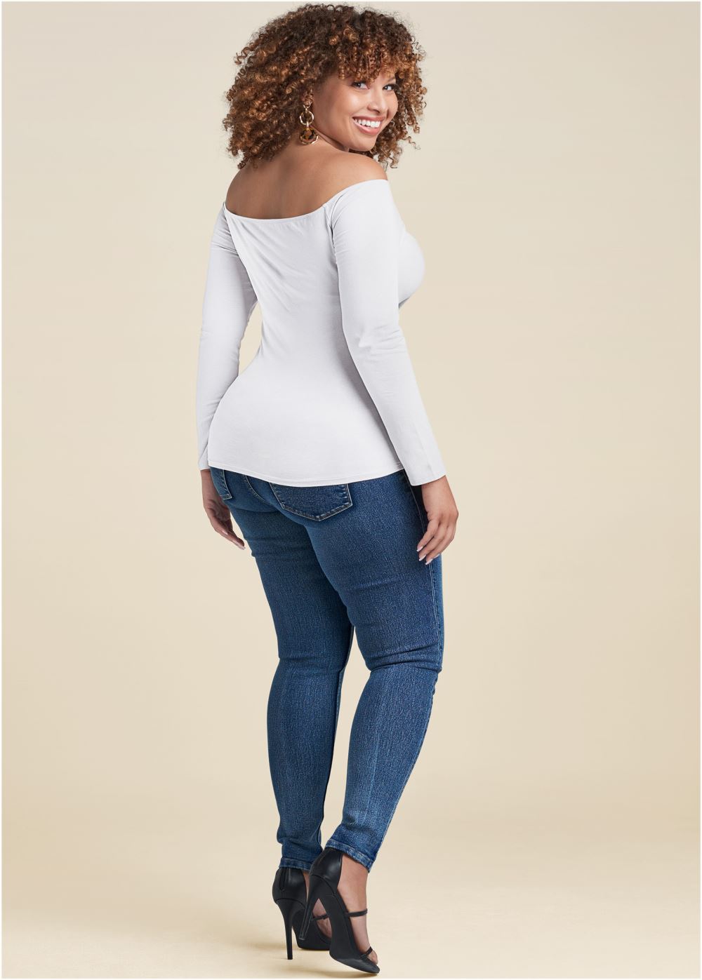 Venus Plus Size Off-The-Shoulder Top