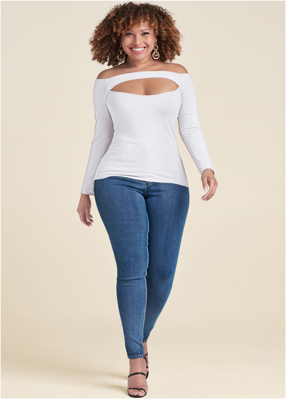 Venus Plus Size Off-The-Shoulder Top