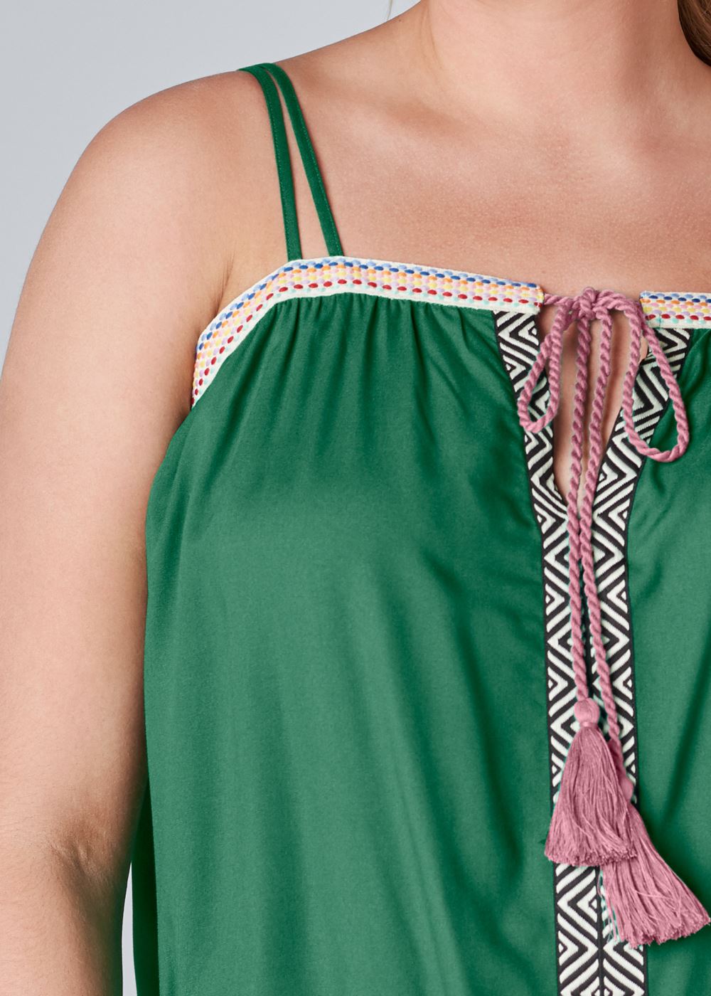 Venus Plus Size Trim Detail Top