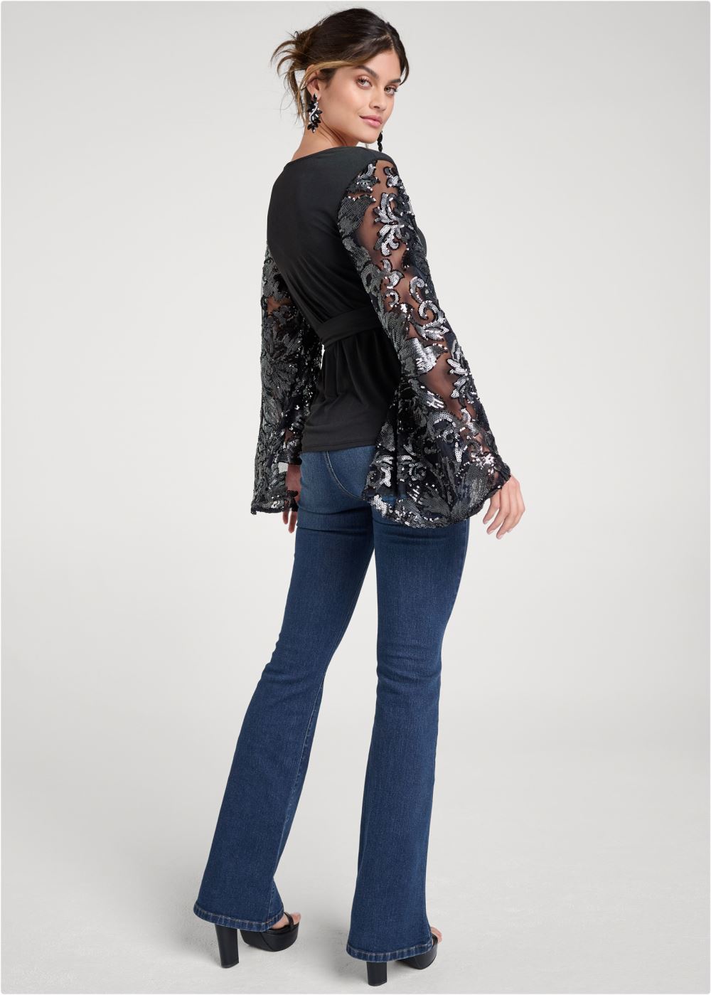 Venus Plus Size Embellished Lace Top