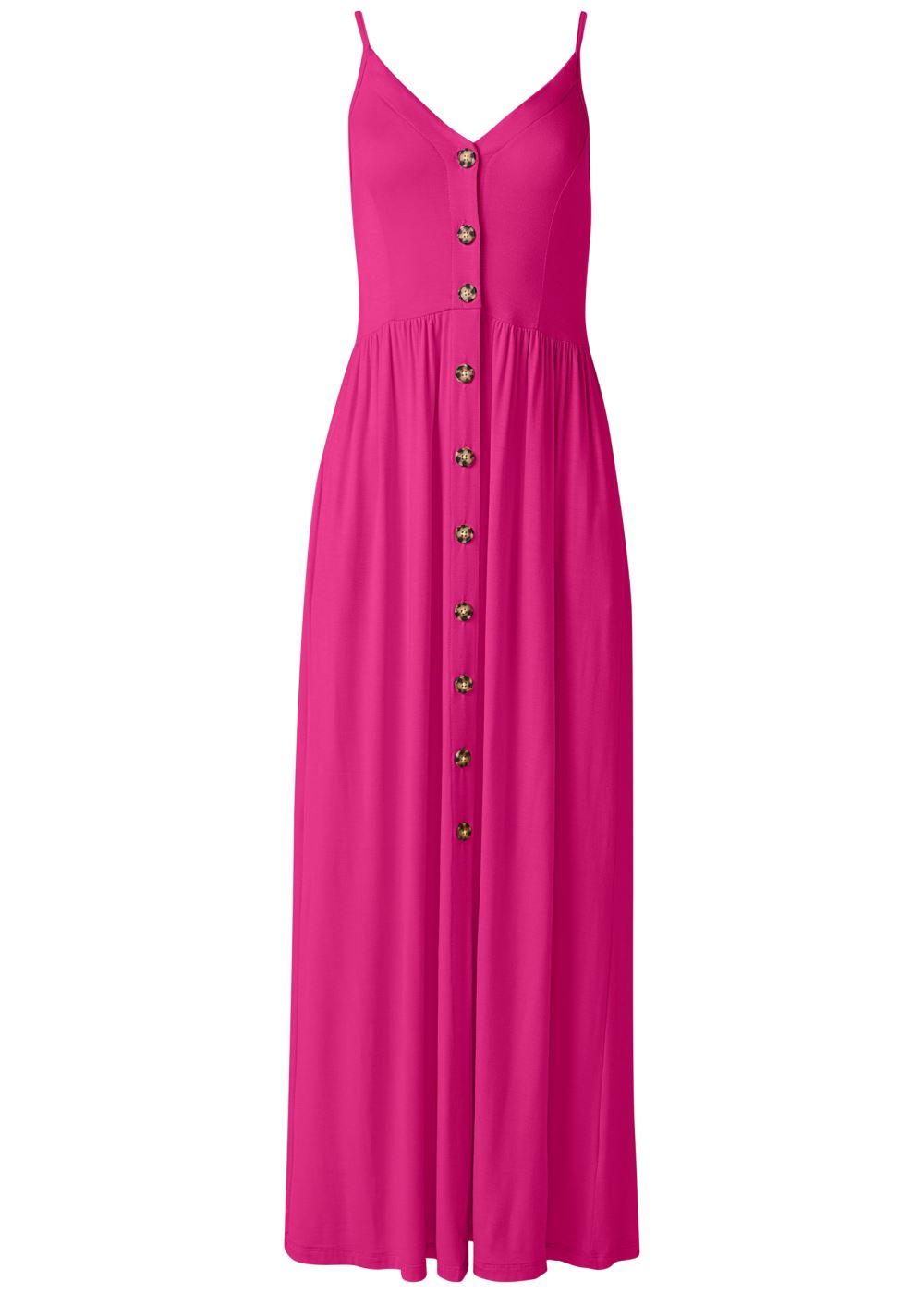 Venus Plus Size Button-Front Maxi Dress