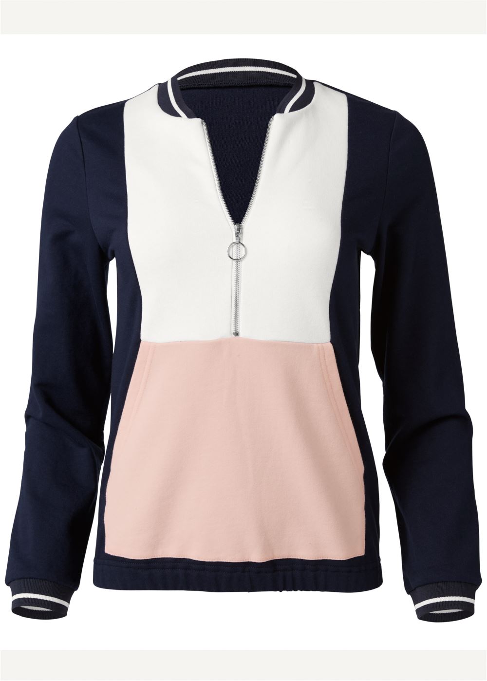 Venus Plus Size Color Block Sweatshirt